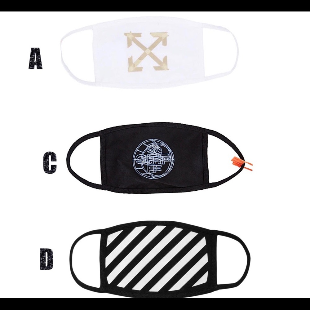 Off White 100% Cotton Face Mask/Mouth Cover